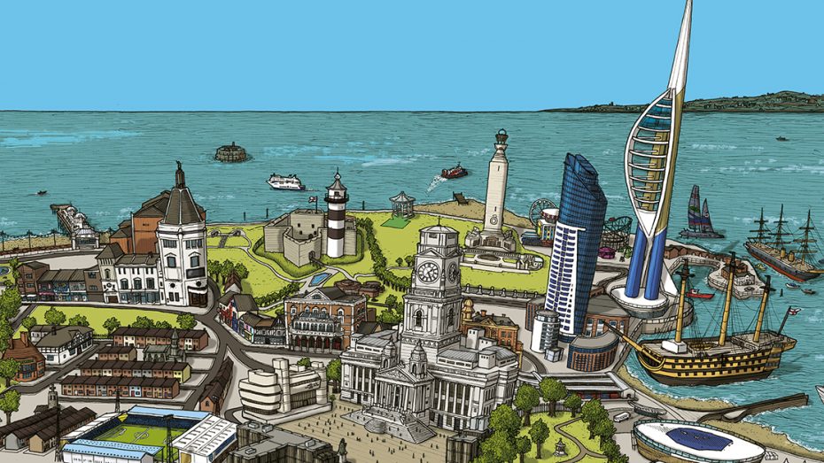 Illustration of Portsmouth for the annual Comic Con